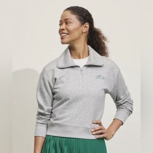 Prince Pickleball Women's French Terry 1/4 Zip Pullover Gray Size XXL